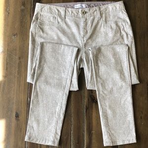 Calvin Klein Neutral Animal Print Jeans Pants Size 6